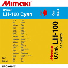 УФ-отверждаемые чернила для MIMAKI UJV/UJF 3042, LH-100, SPC-0597C, пакет 600 мл, Cyan (синий)